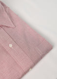 Burgundy Wine on White 2MM Graph Check Broadcloth #015