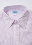 Lavender Bankers 1/16" Broadcloth Stripe