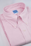 Pink & White Bankers 1/16" Cotton Broadcloth Stripe