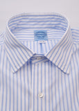 Surfside Blue 1/8" Bengal Stripe Broadcloth