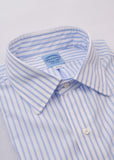 Surfside Blue 1/8" Bengal Stripe Broadcloth