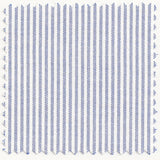 Blue & White University Stripe Two-Ply 100% Pima Cotton Oxford